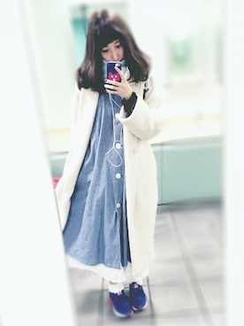 「トイレから失礼しやす」｜「アイテム（ワンピース/ドレス）」を使った、h     a n aさん（レディース・160cm）の冬コーディネート