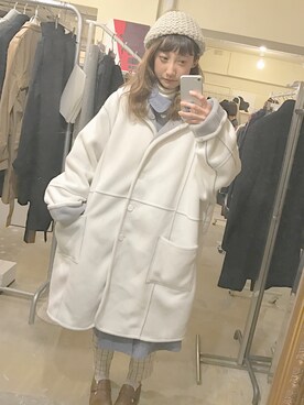 「connecter」｜h     a n aさん（レディース・160cm）の冬コーディネート