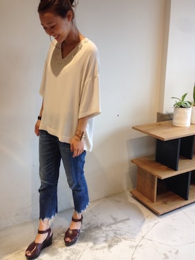 河原井美幸さん(レディース・163cm)の夏コーディネート