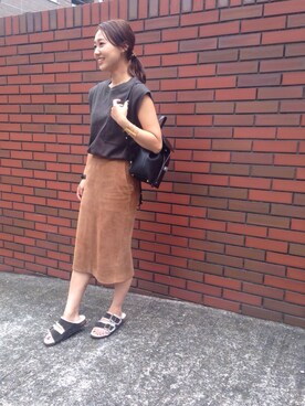 河原井美幸さん(レディース・163cm)の夏コーディネート