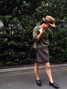 「オリーブ」｜「アイテム（その他シューズ）」を使った、河原井美幸さん（レディース・163cm）の夏コーディネート