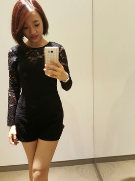 「H&M（エイチ・アンド・エム）のアイテム（つなぎ/オールインワン）」を使った、Cherylさん（レディース・163cm）の春コーディネート