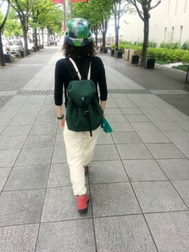 サロペット オーバーオールを使った 緑x白 の人気ファッションコーディネート Wear