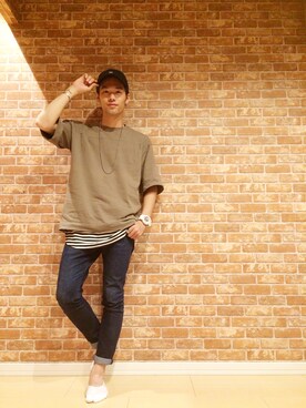 「YEVS（イーブス）のアイテム（デニムパンツ）」を使った、SHOUTAさん（メンズ・172cm）の夏コーディネート