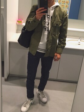 「NOLLEY’S（ノーリーズ）のアイテム（バッグ）」を使った、ばなさん（メンズ・172cm）の春コーディネート