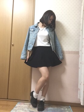スカートを使った 黒スカート の人気ファッションコーディネート 地域 韓国 Wear