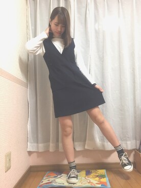 「korean」｜「アイテム（シャツワンピース）」を使った、JURIさん（レディース・162cm）の秋コーディネート
