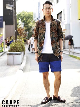 「STEVENSON OVERALL CO.（スティーブンソンオーバーオール）のアイテム（テーラードジャケット）」を使った、ノブさん（メンズ・173cm）の春コーディネート