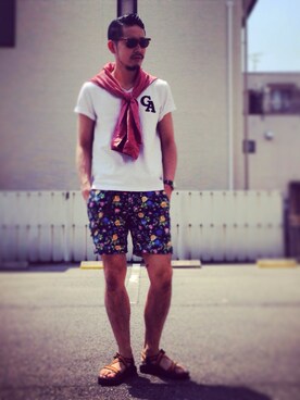 「ROLEX（ロレックス）のアイテム（その他）」を使った、ノブさん（メンズ・173cm）の夏コーディネート