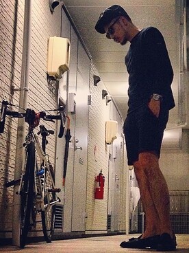 「ALDEN（オールデン）のAlden（ドレスシューズ、ブラック系）」を使った、ノブさん（メンズ・173cm）の夏コーディネート