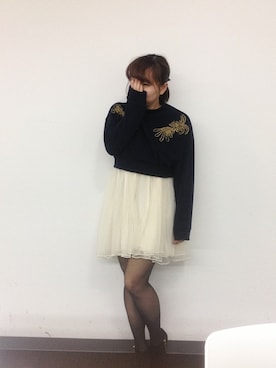 「goocy」｜きなこさん（レディース・154cm）の冬コーディネート