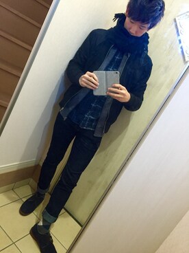 「靴下チラ見せ」｜「アイテム（ブルゾン）」を使った、けーすけさん（メンズ・178cm）の秋コーディネート
