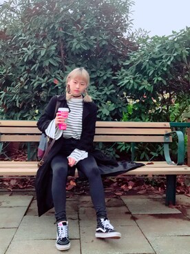 「FOSSIL（フォッシル）のアイテム（クラッチバッグ）」を使った、sungさん（レディース・165cm）の秋コーディネート