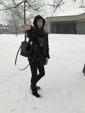 「アイテム（ジャージ）」を使った、sungさん（レディース・165cm・10代）の冬コーディネート