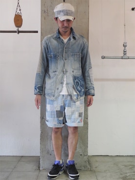 「FUNSET OF ART（ファンセットオブアート）のアイテム」を使った、SuKiMaさん（メンズ・177cm）の夏コーディネート