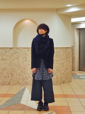 「タイパンツ」｜「アイテム（ジャケット/アウター）」を使った、りょーたさん（メンズ・169cm）の冬コーディネート