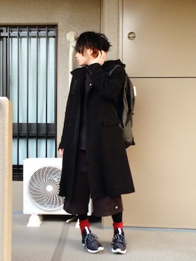 「COMME CA COLLECTION（コムサ・コレクション）のアイテム（その他アウター）」を使った、りょーたさん（メンズ・169cm）の冬コーディネート