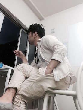 「タバコ」｜「アイテム（その他）」を使った、こーへーさん（メンズ・165cm）の夏コーディネート