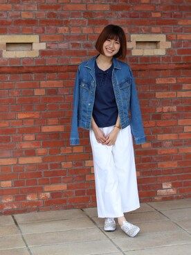 「m’s select（エムズセレクト）のアイテム」を使った、Saki Okiさん（レディース・162cm）の春コーディネート