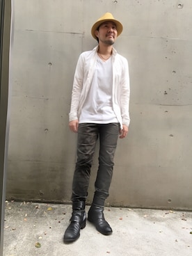 「REBERTAS（リベルタス）のアイテム」を使った、山崎永二さん（メンズ・168cm）の秋コーディネート