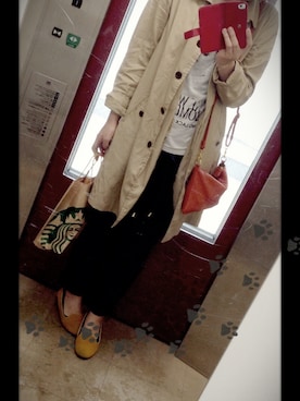 「春 コート」｜こはね♡さん（レディース・161cm）の春コーディネート
