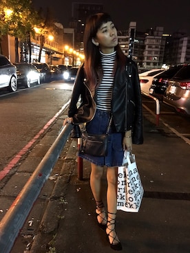 「Itmania（Itmania）のアイテム」を使った、Sheng-Ning Chengさん（レディース・160cm）の春コーディネート