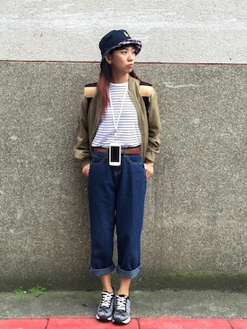 「Itmania（Itmania）のアイテム」を使った、Sheng-Ning Chengさん（レディース・160cm）の春コーディネート