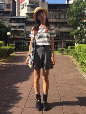 「vieso（ヴィエソ）のアイテム」を使った、Sheng-Ning Chengさん（レディース・160cm）の夏コーディネート