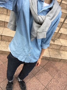 「BEAUTY&YOUTH UNITED ARROWS（ビューティーアンドユースユナイテッドアローズ）のアイテム（スウェット、グレー系）」を使った、shinさん（メンズ・171cm）の秋コーディネート