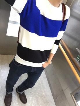 「BEAUTY&YOUTH UNITED ARROWS（ビューティーアンドユースユナイテッドアローズ）のアイテム（ニット/セーター、その他）」を使った、shinさん（メンズ・171cm）の秋コーディネート