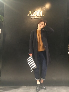 「テーパードデニム」｜mutsumi mikiさん（レディース・156cm）の秋コーディネート