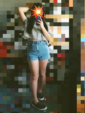 「stripes」｜「アイテム（その他シューズ）」を使った、k.chengさん（レディース・160cm）の夏コーディネート