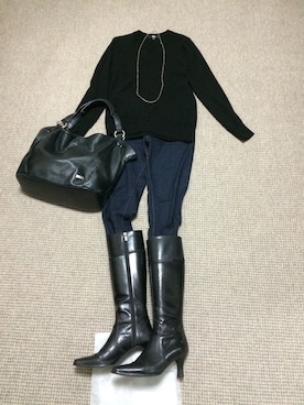 「la.f…（ラエフ）のアイテム（その他アウター）」を使った、ばぼびさん（レディース・160cm）の冬コーディネート