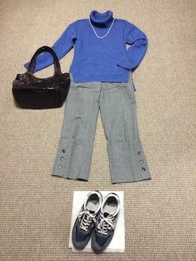 「la.f…（ラエフ）のアイテム（その他アウター）」を使った、ばぼびさん（レディース・160cm）の冬コーディネート