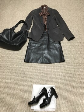 「la.f…（ラエフ）のアイテム（テーラードジャケット）」を使った、ばぼびさん（レディース・160cm）の春コーディネート