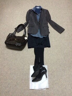 「la.f…（ラエフ）のアイテム（テーラードジャケット）」を使った、ばぼびさん（レディース・160cm）の春コーディネート