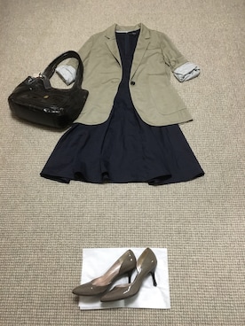 「theory（セオリー）のアイテム（ワンピース/ドレス）」を使った、ばぼびさん（レディース・160cm）の秋コーディネート