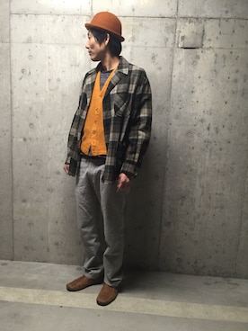 「Minnetonka（ミネトンカ）のアイテム（ブーツ）」を使った、まっつさん（メンズ・180cm）の冬コーディネート