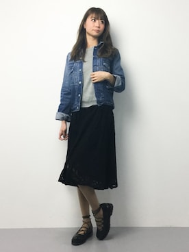 「Regalect（リガレクト）のアイテム（ジャケット/アウター）」を使った、yukahinaさん（レディース・166cm）の春コーディネート