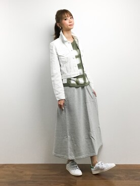「TITTY&CO.（ティティーアンドコー）のアイテム（ジャケット/アウター）」を使った、yukahinaさん（レディース・166cm）の春コーディネート