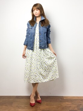 「A.P.C.（アーペーセー）のアイテム（ジャケット/アウター）」を使った、yukahinaさん（レディース・166cm）の春コーディネート