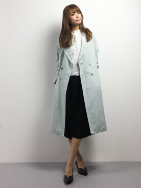 「note et silence （ノートエシロンス）のアイテム（ジャケット/アウター）」を使った、yukahinaさん（レディース・166cm）の春コーディネート