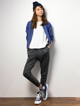「URBAN RESEARCH ROSSO WOMEN（アーバンリサーチ　ロッソ）のアイテム（デニムジャケット）」を使った、yukahinaさん（レディース・166cm）の春コーディネート