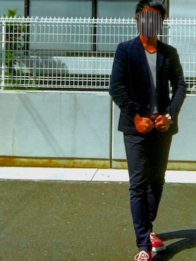 「CONVERSE（コンバース）のALL STAR HI（スニーカー）」を使った、とーーもさん（メンズ・175cm）の春コーディネート