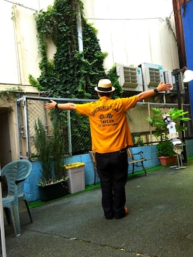 「Dry Bones（ドライボーンズ）のアイテム（パンツ）」を使った、Nasellさん（メンズ・172cm）の夏コーディネート