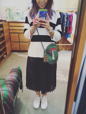 「LOVE BRUNCHのアイテム」を使った、モウトンMojai さん（レディース・163cm）の春コーディネート