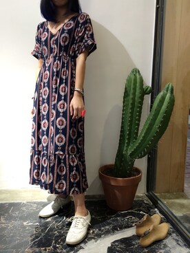 「LOVE BRUNCHのアイテム」を使った、モウトンMojai さん（レディース・163cm）の夏コーディネート