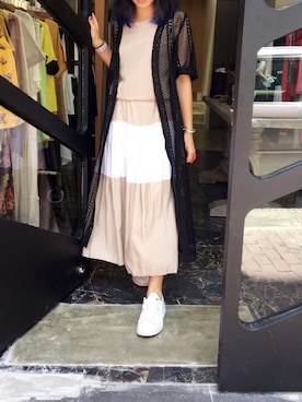 「LOVE BRUNCHのアイテム」を使った、モウトンMojai さん（レディース・163cm）の夏コーディネート