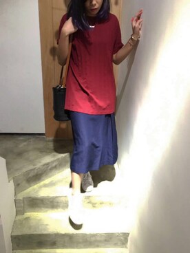 「LOVE BRUNCHのアイテム」を使った、モウトンMojai さん（レディース・163cm）の夏コーディネート