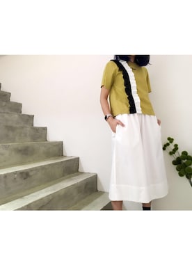 「LOVE BRUNCHのアイテム」を使った、モウトンMojai さん（レディース・163cm）の夏コーディネート